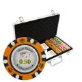 Valigetta da 300 fiches da poker "CROWN" - versione CASH GAME - in Clay composite da 14 g - con accessori