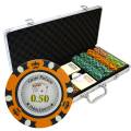 Valigetta da 400 chip da Poker "CROWN" - versione CASH GAME - in argilla composita da 14 g - con accessori.