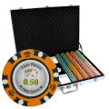 Valigetta da 1000 chip da poker "CROWN" - versione CASH GAME - in clay composite da 14 g - con accessori