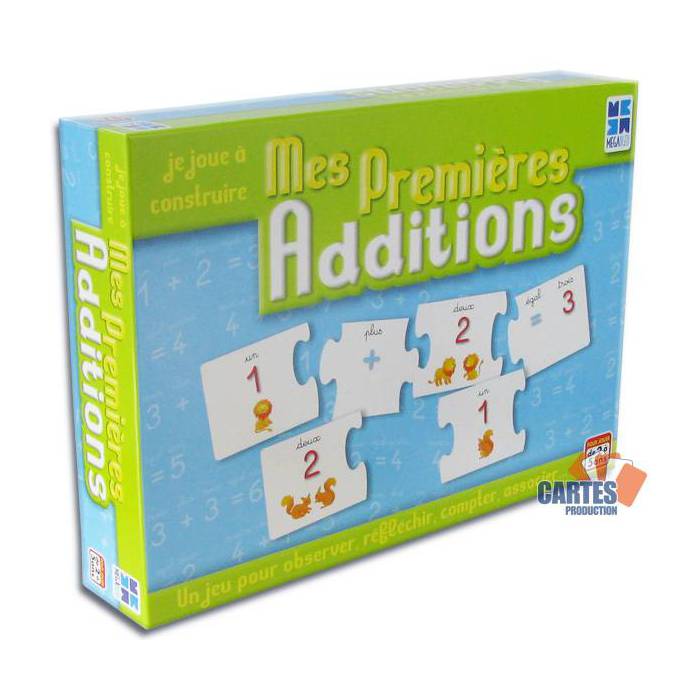 Jeu de cartes-puzzle Mes premières additions - Jeu de 48 cartes