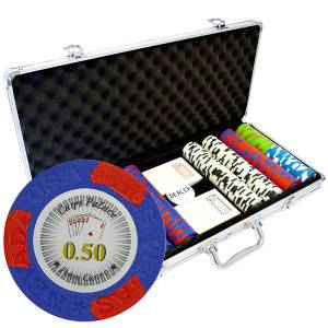 Mallette de 400 jetons de poker "LAS VEGAS" - version CASH GAME - en clay composite 14 g - avec accessoires