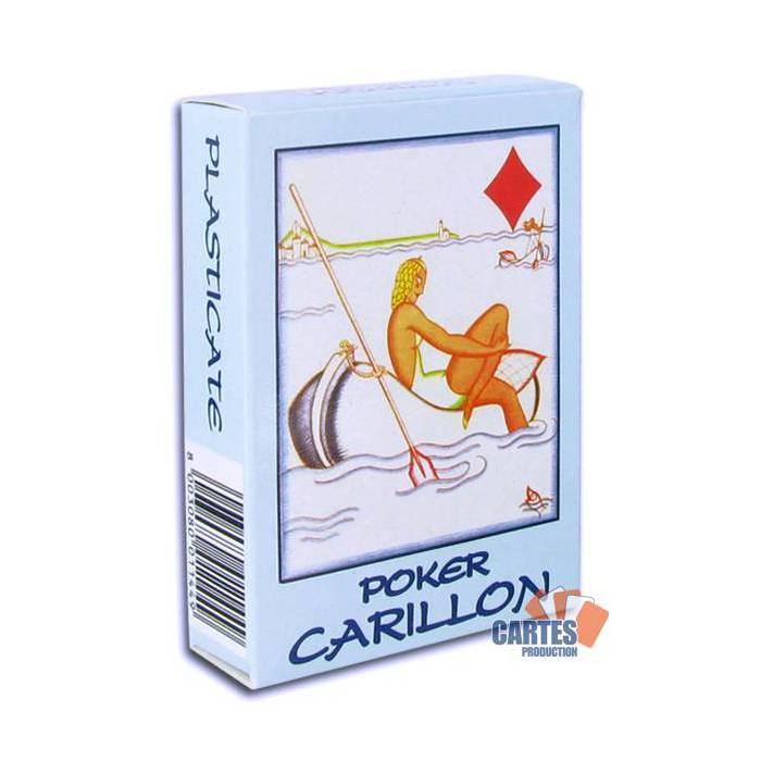 Modiano Poker Carillon - Jeu de 54 cartes cartonnées plastifiées – 4 index standards