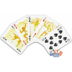 Modiano Poker Carillon - Game of 54 laminated cardboard plastic-coated cards - 4 standard indexes.