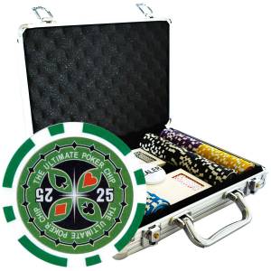 Mallette de 200 jetons de poker "ULTIMATE POKER CHIPS" - version TOURNOI - en ABS insert métallique 12 g - avec accessoires
