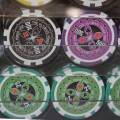 Gabbia per uccelli di 600 fiches da poker "ULTIMATE POKER CHIPS" - versione TORNEO - Inserzione ABS metallica da 12 g.