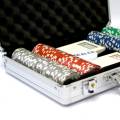 Mallette de 100 jetons de poker "ULTIMATE POKER CHIPS" - version TOURNOI - en ABS insert métallique 12 g - avec accessoires