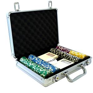 Mallette de 200 jetons de poker "YING YANG" - version TOURNOI - en ABS insert métallique 12 g - avec accessoires