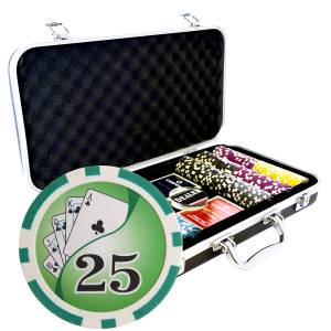 Mallette de 100 jetons de poker "ULTIMATE POKER CHIPS" - version TOURNOI - en ABS insert métallique 12 g - avec accessoires