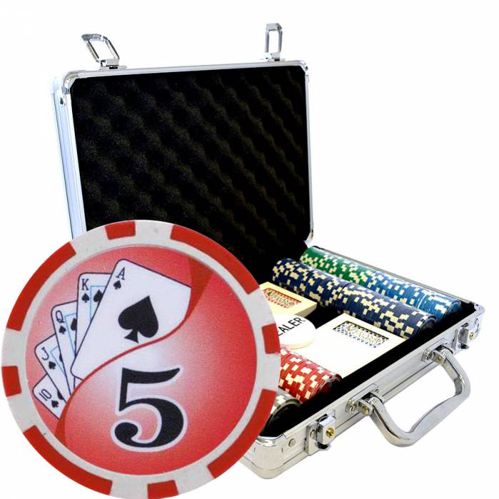 Valigetta da 200 fiches da poker "YING YANG" - versione CASH GAME - in ABS con inserto metallico da 12 g - con accessori