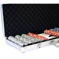 "400 poker chips "YING YANG" set - CASH GAME version - made of ABS with a metal insert weighing 12 g - with accessories."