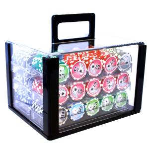 Bird Cage de 600 jetons de poker "YING YANG" - version CASH GAME - ABS insert métallique 12 g.