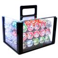 Bird Cage of 600 "YING YANG" poker chips - CASH GAME version - ABS metal insert 12g.