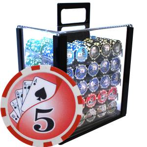 Bird Cage de 1000 jetons de poker "YING YANG" - version CASH GAME - ABS insert métallique 12 g.