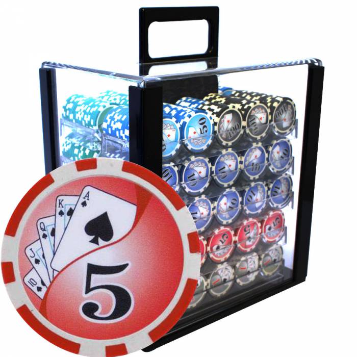 Bird Cage de 1000 jetons de poker "YING YANG" - version CASH GAME - ABS insert métallique 12 g.