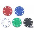 Maletín de 500 fichas de póker "SUITED" - de plástico ABS con inserto metálico de 11,5g - con 2 juegos de cartas y accesorios.