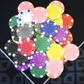 Pokerkoffer met 100 "DICE COLOR" pokerchips - gemaakt van ABS met metalen inleg - inclusief accessoires.