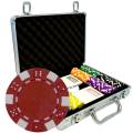 Valigetta da poker "DICE" con 200 chip - in ABS con inserto metallico da 12 g - con accessori.