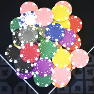 "Poker Chip Set "DICE COLOR" - 400 chips - ABS material with 12g metal insert - includes accessories"