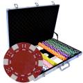 Pokerkoffer mit 1000 "DICE COLOR" Pokerchips - aus ABS mit 12 g Metalleinsatz - inklusive Zubehör.