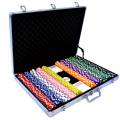 1000 "DICE COLOR" poker chip set - made of ABS with a 12g metal insert - comes with accessories.