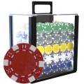 Bird Cage de 1000 jetons de poker "DICE" - en ABS insert métallique 12 g - avec accessoires