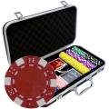 Mallette de 100 jetons de poker "ULTIMATE POKER CHIPS" - version TOURNOI - en ABS insert métallique 12 g - avec accessoires