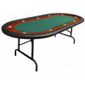 Table de poker NEVADA pliante – 10 joueurs – tapis feutrine - bords mousse et simili cuir – 10 cup holder inox