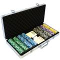Maletín de 400 fichas de póker "WELCOME LAS VEGAS" - versión TORNEO - en ABS con inserción metálica de 12 g - con accesorios.
