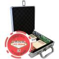 "Poker chip set "WELCOME LAS VEGAS" - CASH GAME version - made of ABS with a 12g metallic insert - includes accessories"