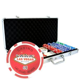 NON RIPUBBLICARE - Set di 400 chips da poker "WELCOME LAS VEGAS" - versione CASH GAME.