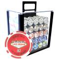 Mallette de 100 jetons de poker "ULTIMATE POKER CHIPS" - version TOURNOI - en ABS insert métallique 12 g - avec accessoires