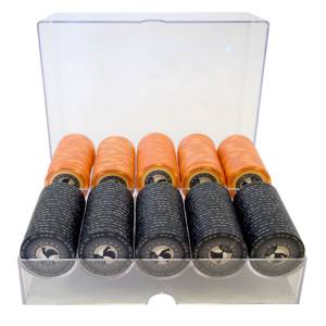 Rack voor het opbergen van 200 pokerchips - gemaakt van plexiglas