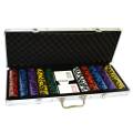 500 "WORLD SERIES" poker chip set - made of 14g clay composite - comes with accessories.