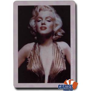 Marilyn Monroe "VIOLET" - Set of 54 laminated plastic playing cards - poker size - standard index - USPC.