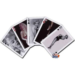 Marilyn Monroe "VIOLET" - Set of 54 laminated plastic playing cards - poker size - standard index - USPC.