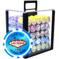 Bird Cage de 1000 jetons de poker "WELCOME LAS VEGAS" - version TOURNOI - ABS insert métallique 12 g.