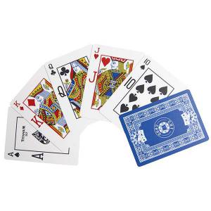 Duo pack Studson "TITANIUM" - 2 talie 54 kart w 100% plastikowym formacie pokerowym - 2 standardowe indeksy - 2 indeksy