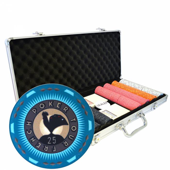 "French Poker Tour" 400-piece poker chip set - made of 10g ceramic - EXCLUSIVE to Cartes Production.