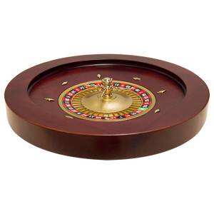 French casino roulette "ACAJOU 50" - Single 0 - 50 cm in diameter - metal center - with 2 balls.