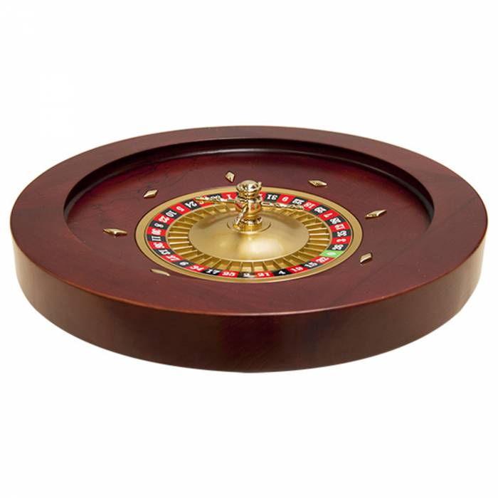 French casino roulette "ACAJOU 50" - Simple 0 - 50 cm in diameter - metal center - with 2 balls