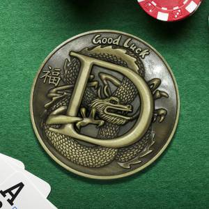 Card guard "CHINESE DRAGON" – 45mm - en métal - EDITION LIMITÉE