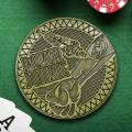 Card guard "POKER JUNKIE" - 45mm - made of metal - LIMITED EDITION.