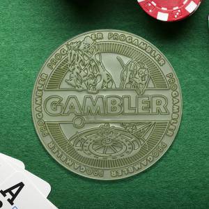 Card guard "PRO GAMBLER" – 45mm - in metal - LIMITED EDITION