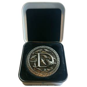 Card guard "FISH POND" - 45mm - in metal - LIMITED EDITION