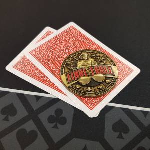 Card guard "FINAL TABLE" - 50mm - in metal.