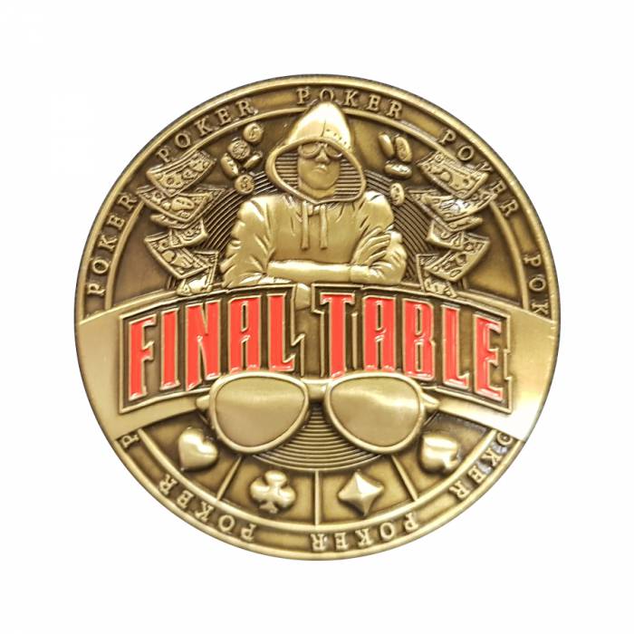 Card guard "FINAL TABLE" – 45mm - en métal - EDITION LIMITÉE