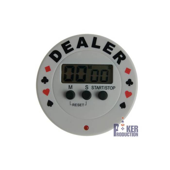 Bouton Dealer Timer TEXAS HOLDEM - en pvc – avec sonnerie