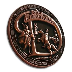 Card guard "FOUR HORSEMEN" - 45mm - in brass - LIMITED EDITION