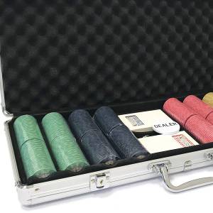 Pokerkoffer mit 400 "SPADS VINTAGE" Chips - Keramik, 10 g EXKLUSIV KARTEN PRODUKTION.