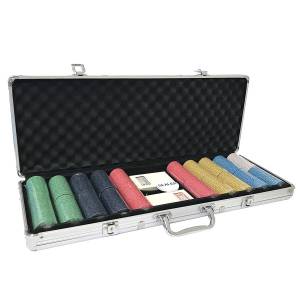 Pokerchips Koffer "SPADS VINTAGE" - 500 Stück - aus 10g Keramik - KARTENEXKLUSIVER PRODUKTION.